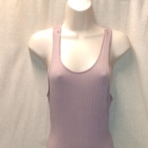 Heart Hips Sleeveless Ribbed Body Dress, Med, Mauve, Rayon Spandex, pre-…